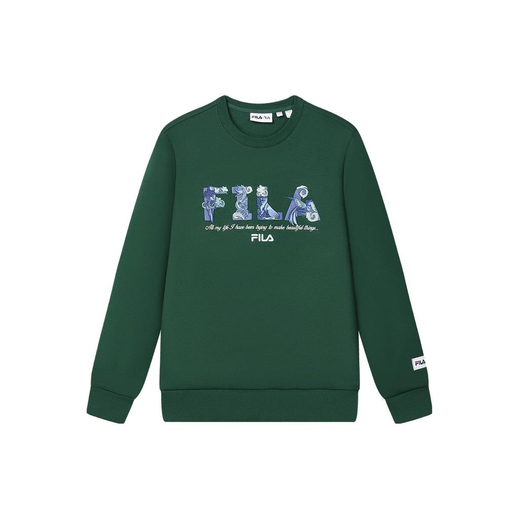 Новый свитшот FILA x V&A LIANMINGKUAN мужской бамбуково-зеленый F11M418201F-DG