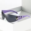 Солнцезащитные очки без оправы со звездами и футуристическими оттенками, крутые солнцезащитные очки Y2K для женщин