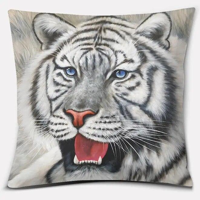 Тигр Лев серии животный принт диван наволочка наволочка домашняя вечеринка автомобиль постельные принадлежности