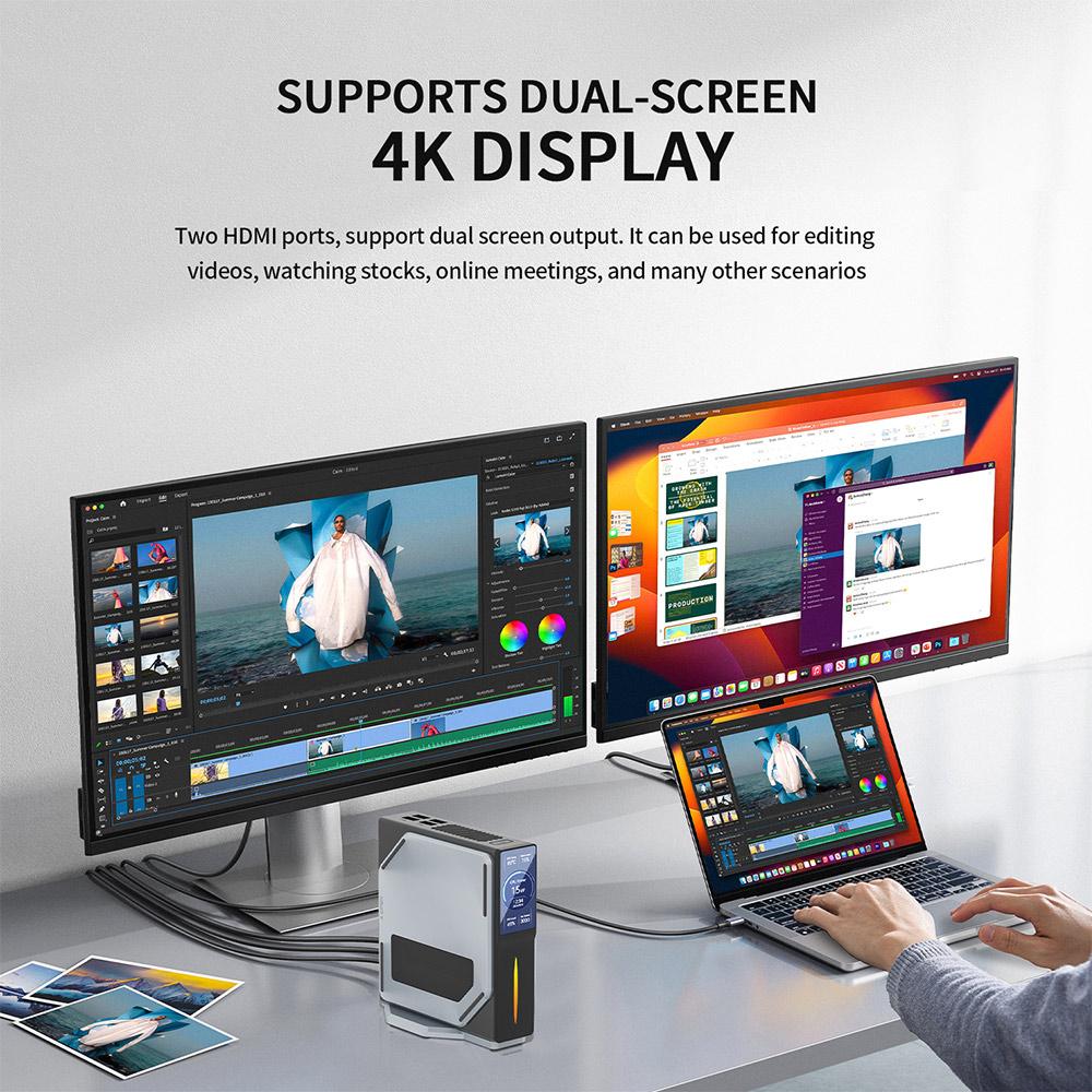 Мини-ПК FIREBAT S1, Intel N100 4 ядра Макс. 3,4 ГГц, 16 ГБ ОЗУ 512 ГБ SSD, 2*HDMI Дисплей с двумя экранами, WiFi 5 Bluetooth 4.2