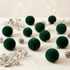 12pcs/set Flocked Christmas Hanging Balls 6cm Xmas Tree Ornaments  Holiday Festival Decor