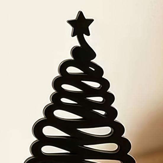 Современный праздничный centerpiece для стола, 3D-печатная абстрактная фигурка елки из линий, минималистичная рождественская скульптура со звездой, украшение для прихожей