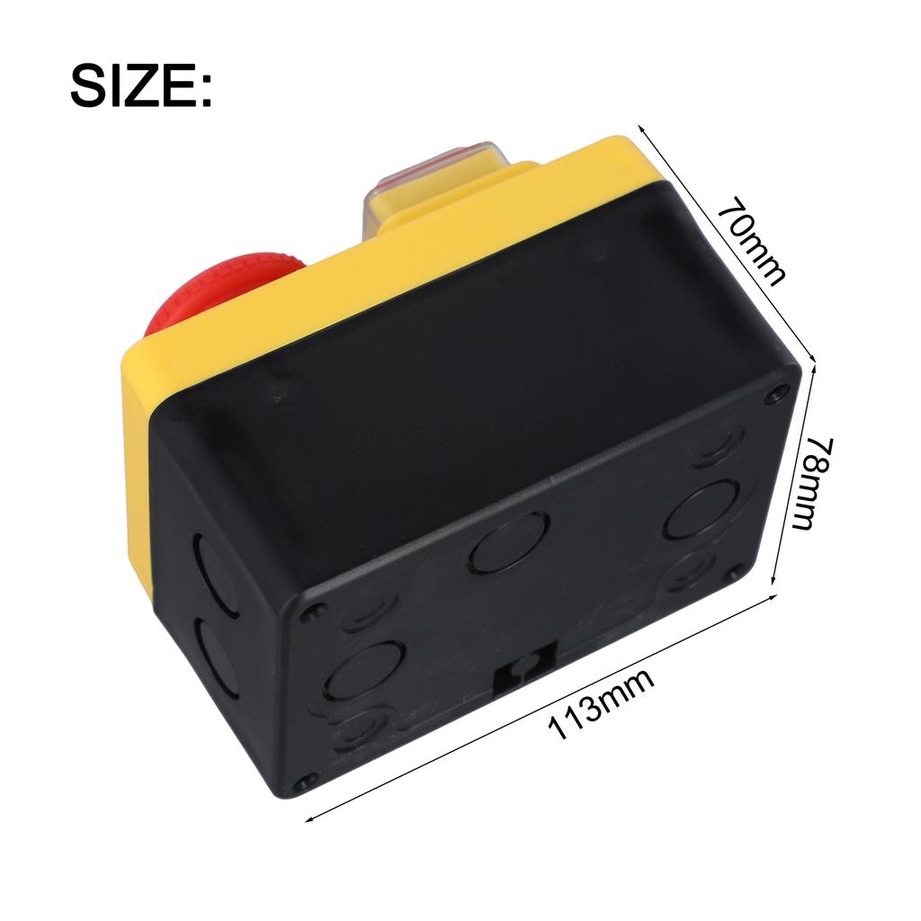 No-Volt-Release Switch Motor Stop Start Switch Size As Shown In The Picture Lock-On Stop Button No-Volt-Release Feature