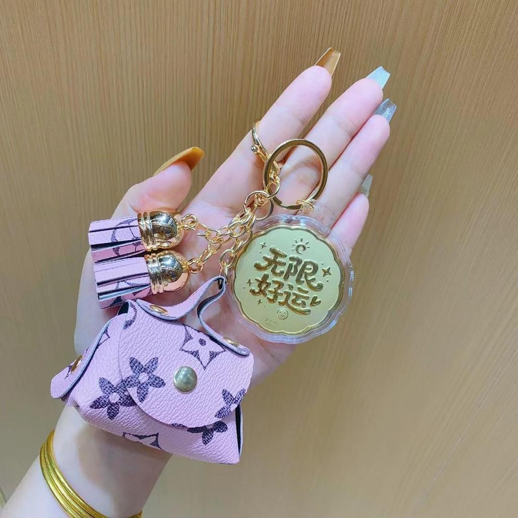 Роскошный кожаный брелок: Мини-подвеска для телефона в стиле Шуй Бэй, привлекающая богатство