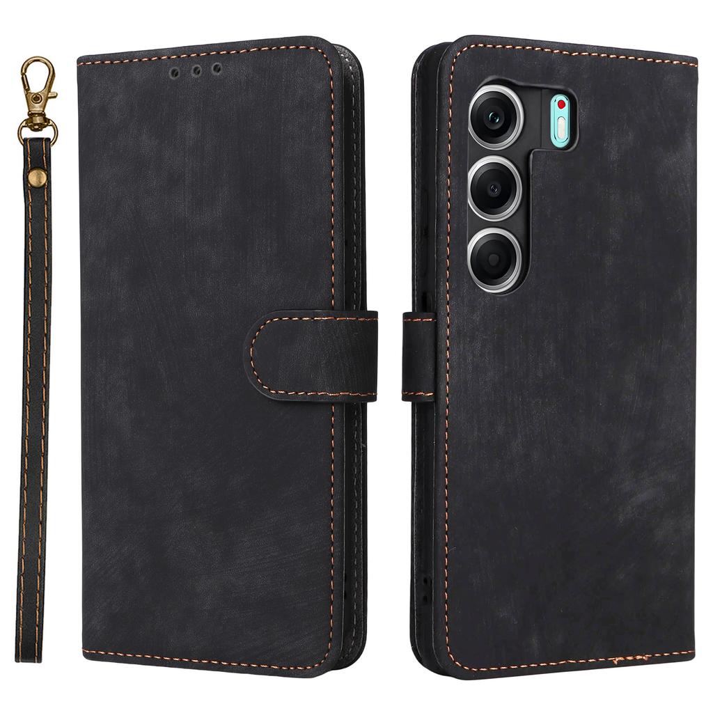 For TECNO Camon 40 Pro 4G/5G Case Wallet RFID Blocking PU Leather Cover Stand with Strap