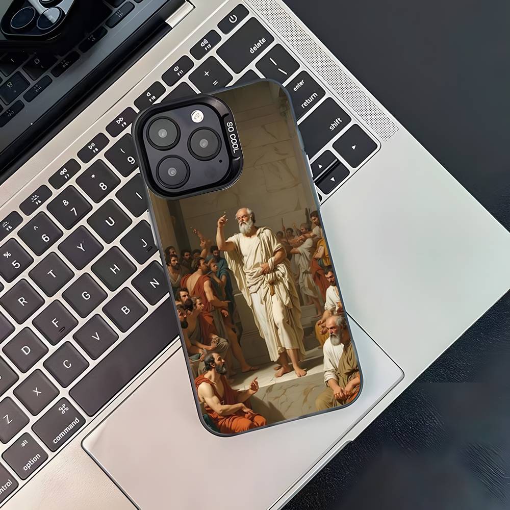 Чехол для телефона с картинами Караваджо для iPhone 17,16,15,14,13,12,11,Pro,XS,Max,Plus,Mini,SE4,E Черный Матовый Ударопрочный Чехол