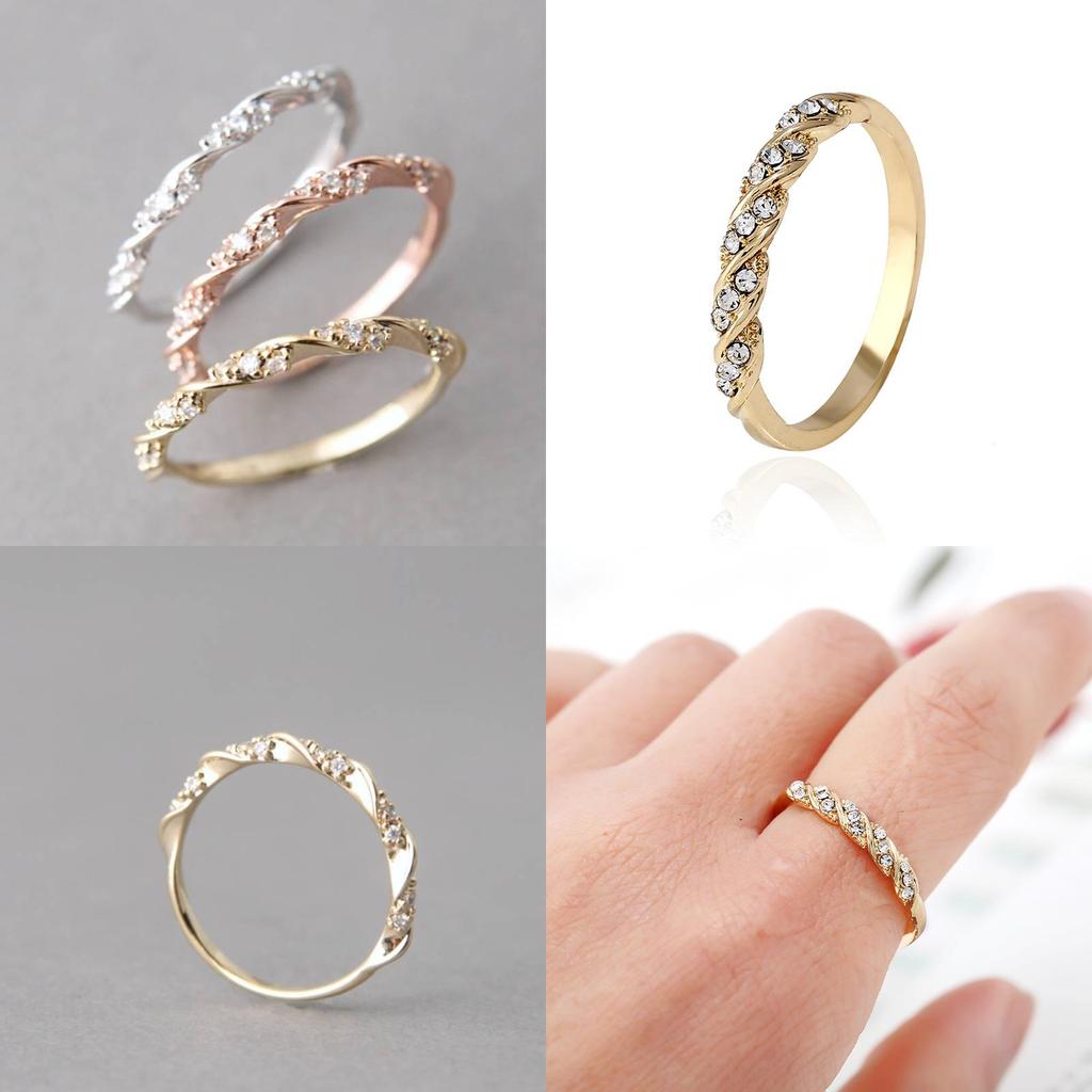 Twist Ring Shape Hand Jewelry Decorative Ornaments Gift Fashion Elegant Simple
