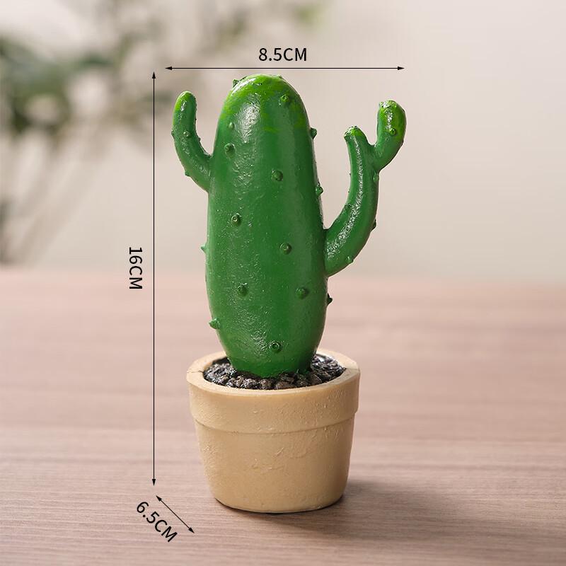Oushuo Mai 16cm Nordic Style Glass Cactus Ornament