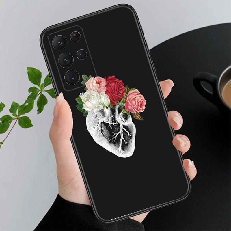 Heart Flower Art Phone Case For Samsung A52S A21S A33 A23 A13 A14 A32 A52 A53 A54 A51 A71 A15