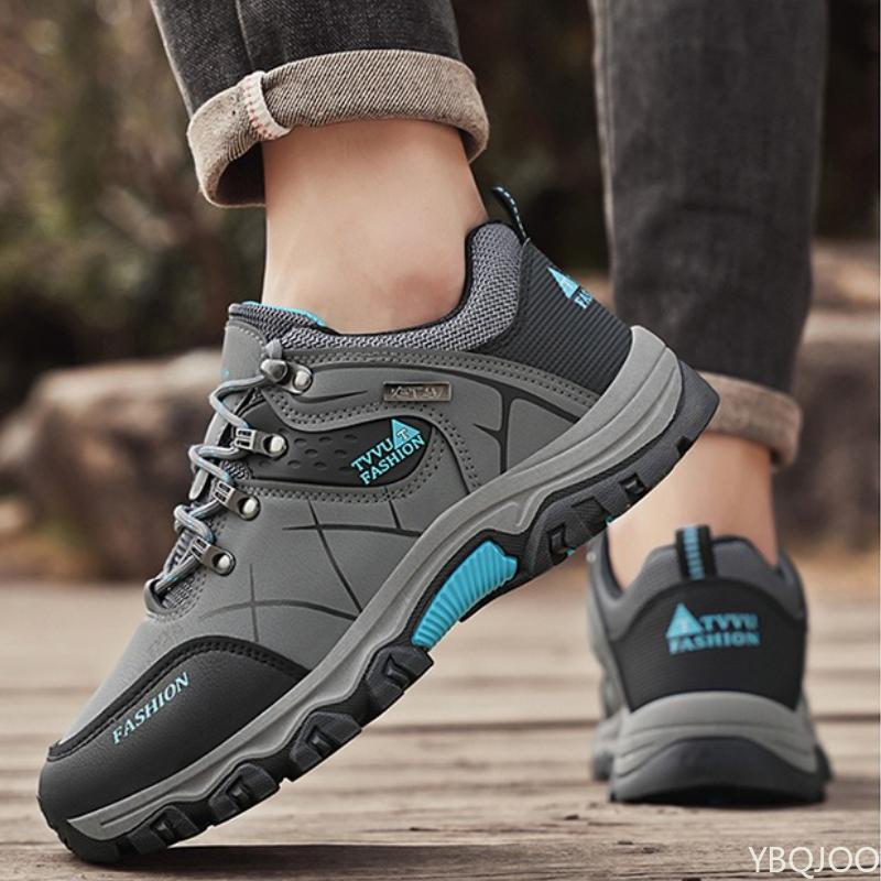 Fashion Spring New Men's Sports Shoes Waterproof Anti Slip Breathable Hiking Shoes Simple Comfortable Men's Wear-resistant Shoes