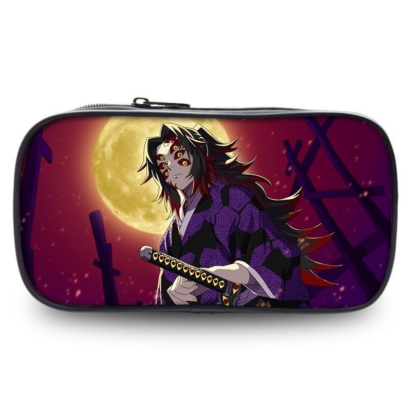 Large Capacity Demon Slayer Pen Bag Stylish Oxford Fabric Stationery Pouch