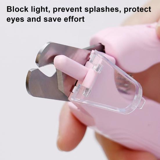 Pet Nail Trimmer with LED Light Rechargeable 2-in-1 Nail Clipper And Grinder Pet Clipper with Splash Guard for Dogs Cats Rabbits