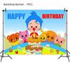 Catoon Clown Birthday Party Decoration Cute Tableware Cup Plate Balloon Banner Backdrop Gift Bag Favors for Kids Baby Supplies