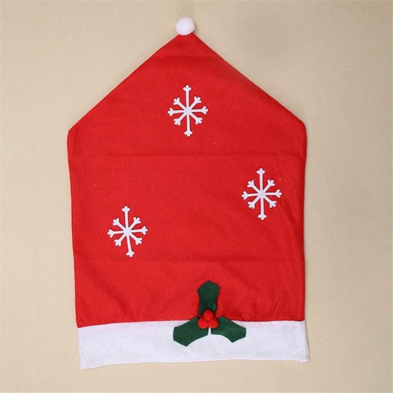 Рождественские украшения Рождественский снег Чехлы для стульев Рождественские украшения стола Рождественские чехлы для стульев Рождественские принадлежности