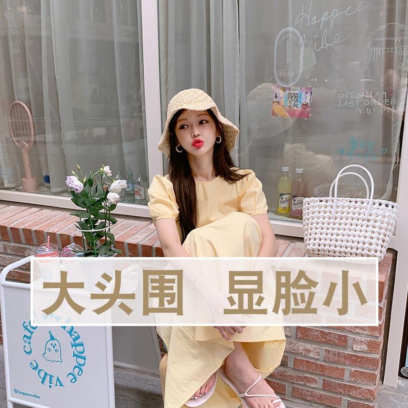 Соломенная шляпа, закрывающая лицо, большая окружность головы, плетеная шляпа от солнца, женская летняя соломенная плетеная солнцезащитная шляпа для пляжа, складная