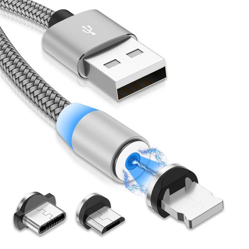 Магнитный зарядный кабель Магнитный кабель для передачи данных 3-в-1, канатная дорога для зарядки с одним-трем сопротивлением