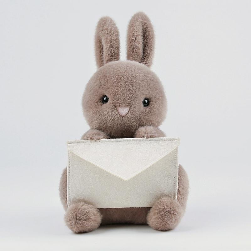 Новые Креативные Плюшевые Игрушки Зайчики в Конверте, Мягкая Кукла Зайчик, Прекрасный Подарок, чтобы Положить Открытку Внутрь, Забавные Игрушки для Друзей, Семьи