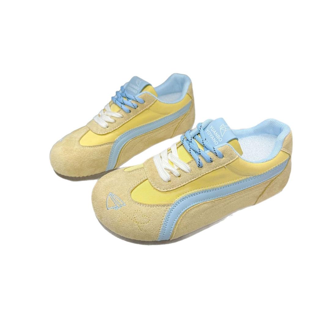 Весна и лето 2025 года новые немецкие тренировочные туфли женские ретро универсальные спортивные и повседневные туфли мягкая подошва сочетание цветов легкие туфли Форреста Гампа