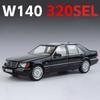 1:24 Mercedes-Benz W140 320SEL Классическая модель легкосплавного автомобиля Звук и свет Инерционный механизм Детская коллекция игрушек Модные украшения Подарок на день рождения мальчикам