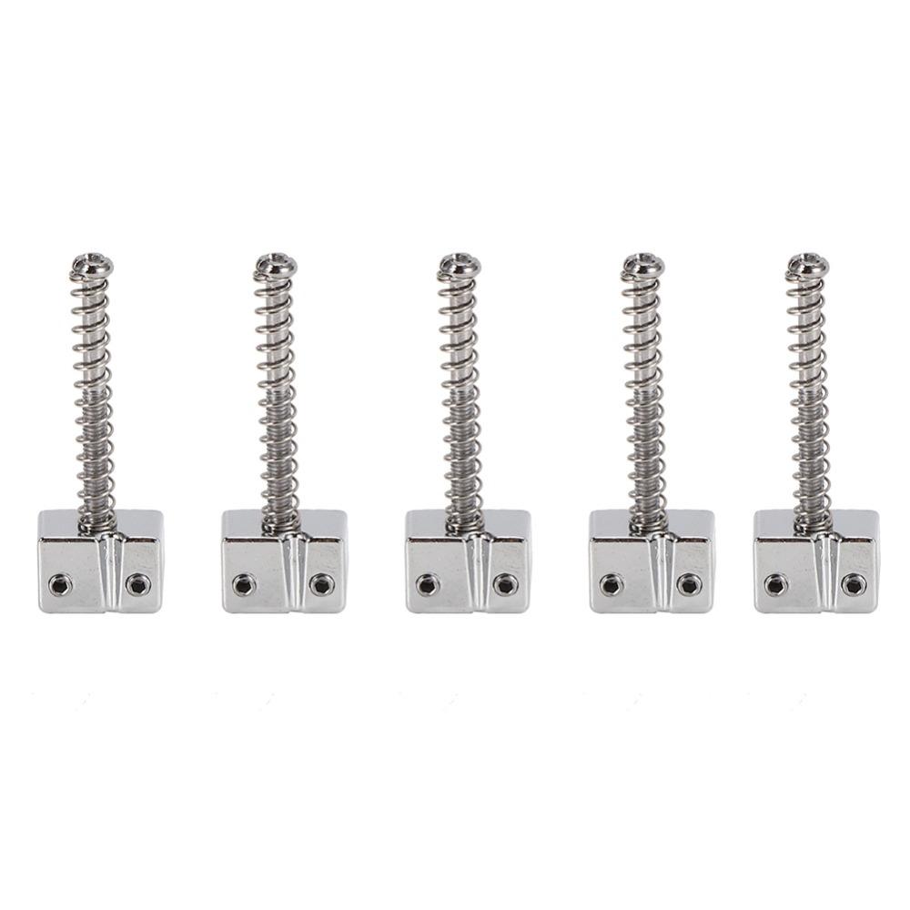 5PCS Metal Bass Bridge Saddles Silver/Golden Electric Bass Replacement Bass Electric Guitar Kits