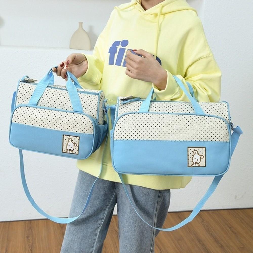 5Pcs/Set Large Capacity Travel Stroller Organizer Multifunctional Baby Diaper Bag Mother and Baby