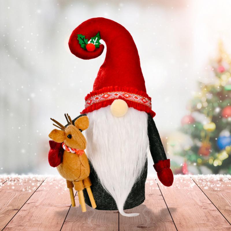 Рождественский кулон вязаный плюшевый гном кукла украшение рождественская елка настенное украшение праздничный домашний декор подарок сидячая игрушка