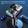 Автомобильное зарядное устройство с двумя USB FM-передатчиками Bluetooth-адаптер Беспроводная гарнитура стерео MP3-плеер с разноцветными огнями FM-модулятор