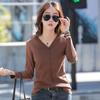 Long-sleeved T-shirt Spring And Autumn New Women's Spring Tops Outer Wear Slim-fitting Bottoming Shirt Slim-fitting Fashionable Shirt