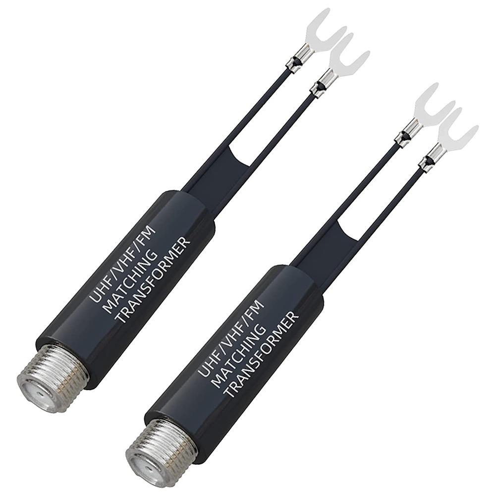 2 шт. Трансформаторный адаптер UHF/VHF/FM/TV F-кабель 75-300 Ом симметрирующий антенный трансформатор, адаптер, кабель, телевизионный аксессуар