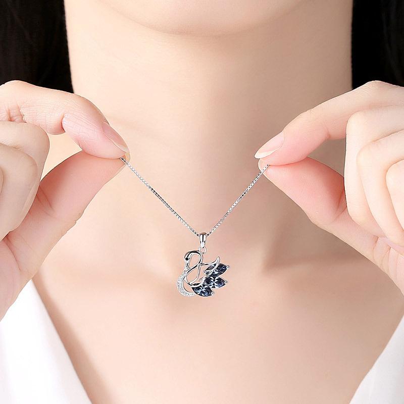 BELLA BOX Новая роскошная модная подвеска в виде лебедя, универсальная индивидуальная цепочка на ключицу для женщин, очаровательная подвеска на свадьбу, помолвку, изящные ювелирные изделия, новые модные украшения