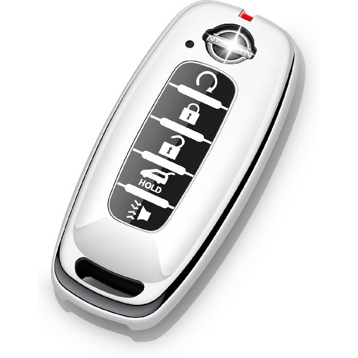 for Nissan Key Fob Cover 3 Buttons Car Key Case Sentra Kicks Pathfinder Rogue Ariya 2026 2025 2024  Accessories Pink