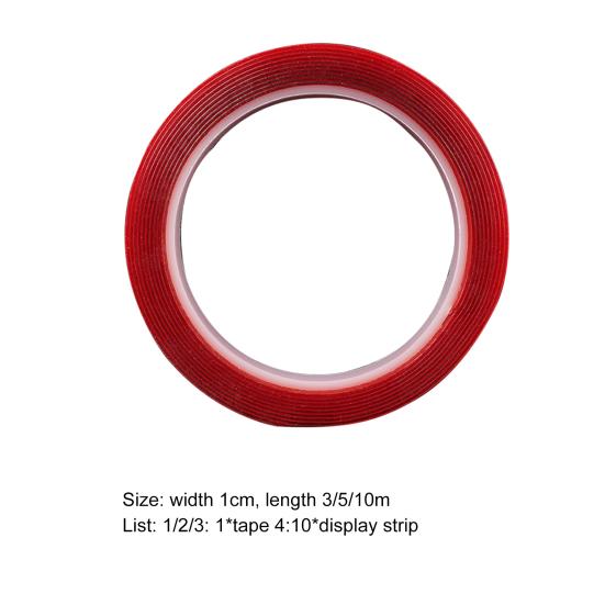 1 рулон клейкой ленты 3/5/10 м, высокая вязкость, прозрачная бесследная двусторонняя лента без следов для отображения кончиков ногтей