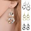 1 пара женских сережек-крючков, полые вихревые блестящие блестки, преувеличенные хип-хоп-рок, легкие украшения для ушей, ювелирные изделия, висячие серьги для вечеринок, висячие серьги