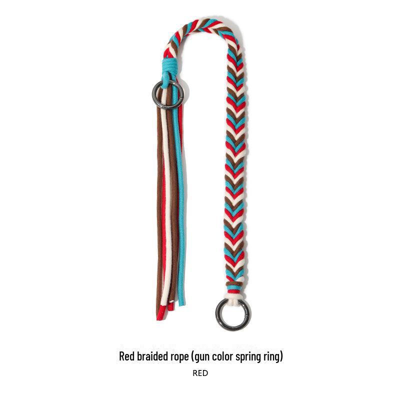 SP-109: Hand-Woven, Creative, Contrasting Color Shoulder Straps for Bags with Spring Rings