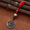 Брелок-подвеска ручной работы с красной нитью благословений для мужчин и женщин - Ретро плетеный веревочный круглый орнамент