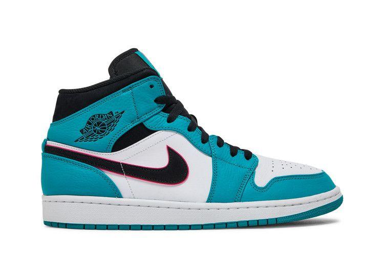 Men's Sneakers Jordan 1 Mid South Beach Turbo Green/Black-Hyper Pink-Orange Peel