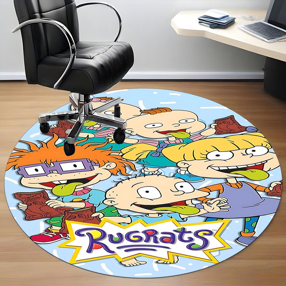 1pc Rugrats Office Round Area Rug,Bedroom Living Room Home Decor, Room Deco a1016140