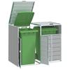 VidaXL Wheeled Storage for Bins for Two Bins Grey Steel, Bin Storage, 4006176 Bin Storage