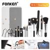 FONKEN 18-in-1 Computer Keyboard Cleaner Brush Kit Earphone Cleaning Pen For Tablet Phone Screen Cleaning Tools Keycap Puller Holder