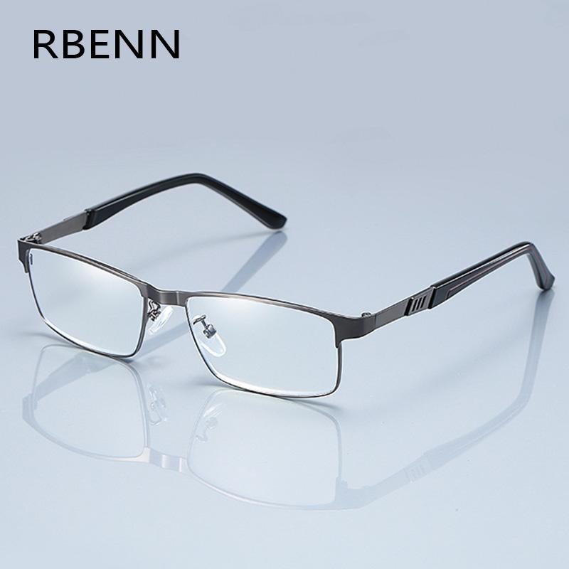 RBENN Stainless Steel Men Business Reading Glasses for Reader Mens Presbyopia Optical Eyeglasses +1.0 1.5 2.0 2.5 3.0 3.5 4.0