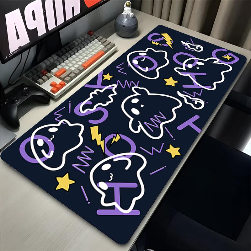 Mouse Pad Size Gamer Cartoon Ghost Keyboard Pad Computer Gaming Extended Mousepad Office Pc Accessories Anime Desktop Mouse Mat