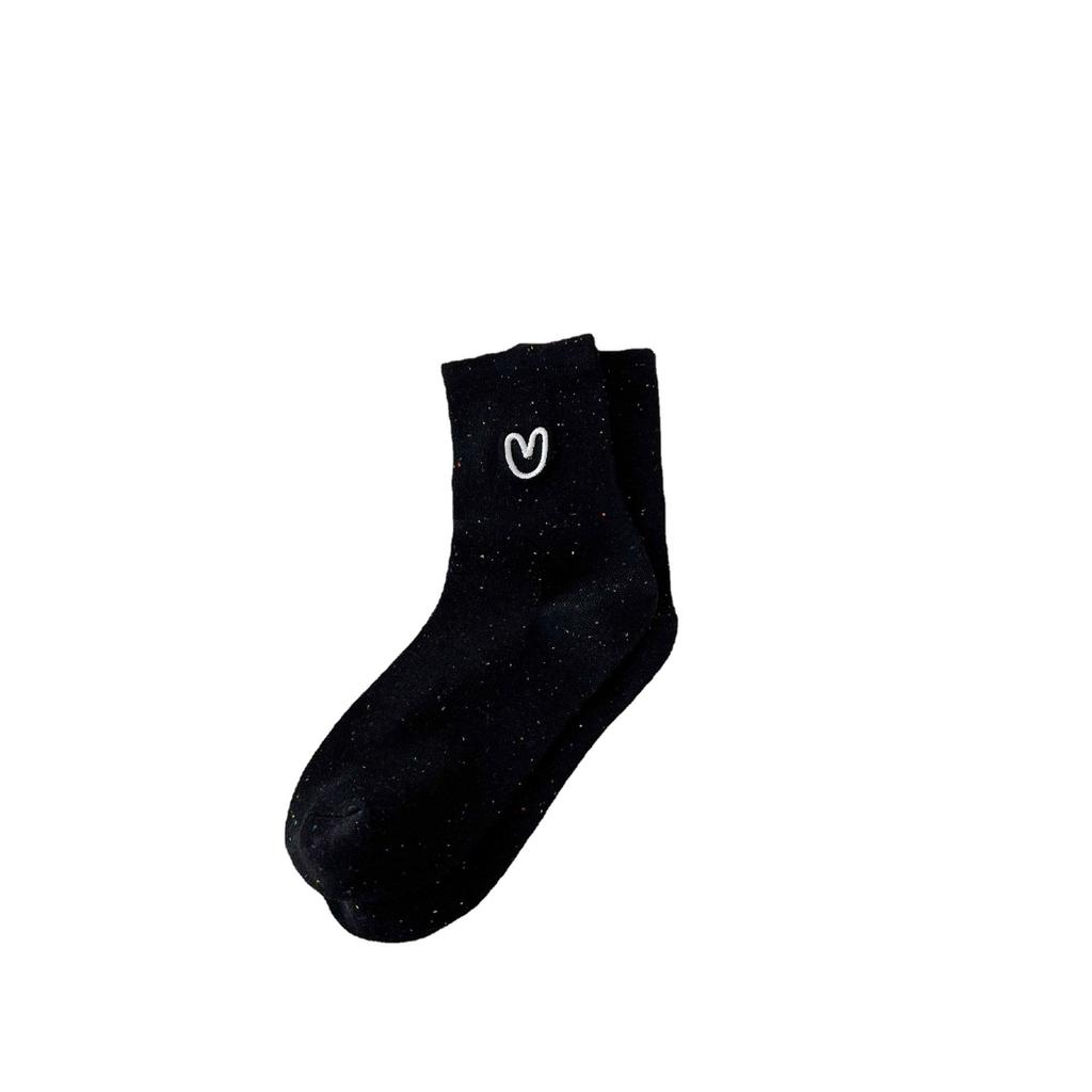 Love Embroidery Ideas Yarn Tube Socks Female Tide Spring And Autumn Internet Celebrity Korean Personality College Style Female Socks
