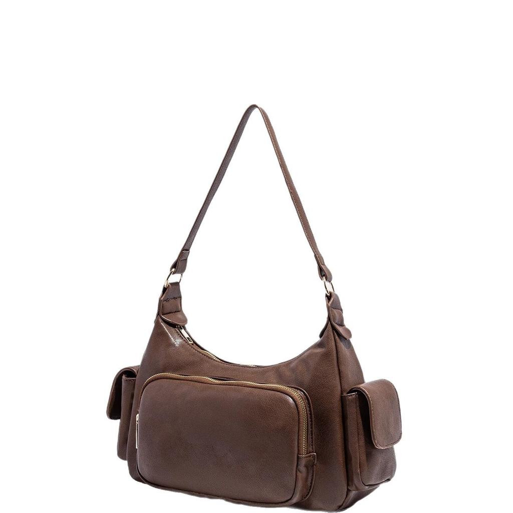 Ретро-американская функциональная сумка через плечо с множеством карманов, сумка для мотоцикла, красивая сумка через плечо под мышкой