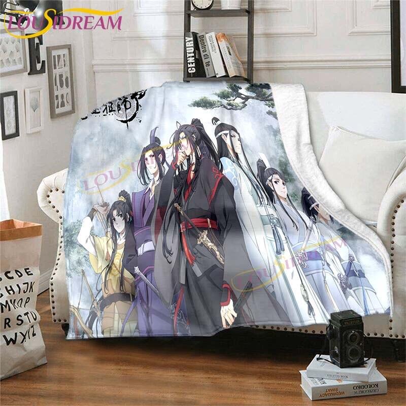 Official Grandmaster of Demonic Blanket The Untamed Blanket Flannel Blanket for Bedroom Sofa Chair Throw Blanket Travel Blankets