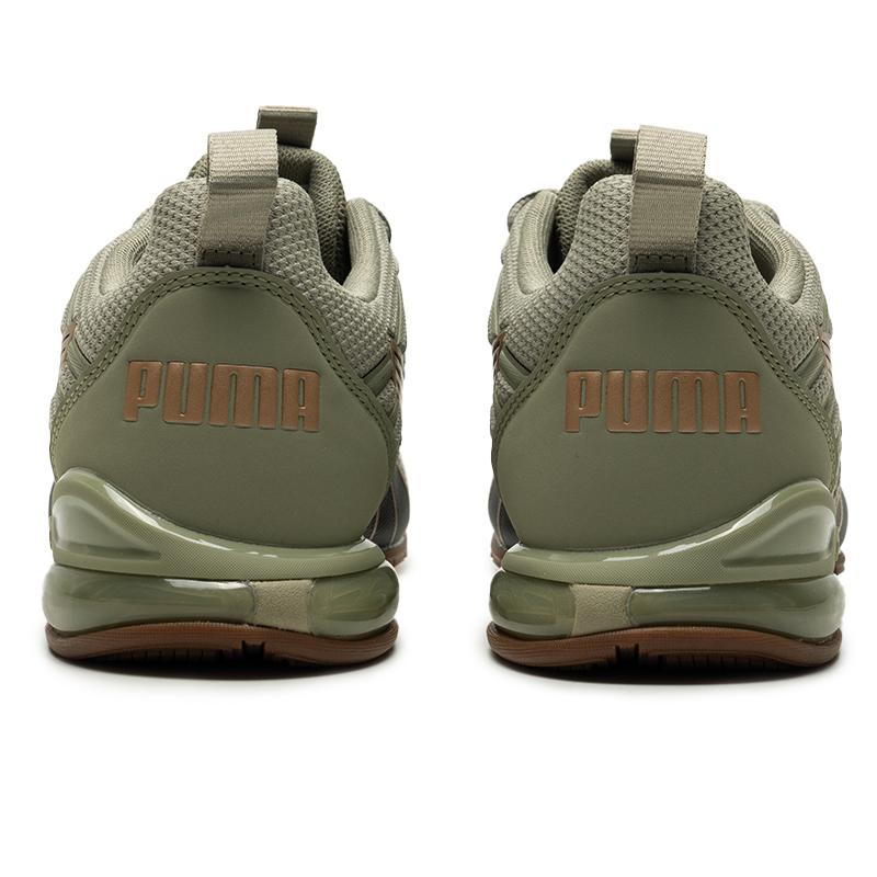 Puma Удобные Универсальные Амортизирующие Дышащие Кроссовки с Низким Верхом Женские Кроссовки Серо-Зеленые Черные 309720-27