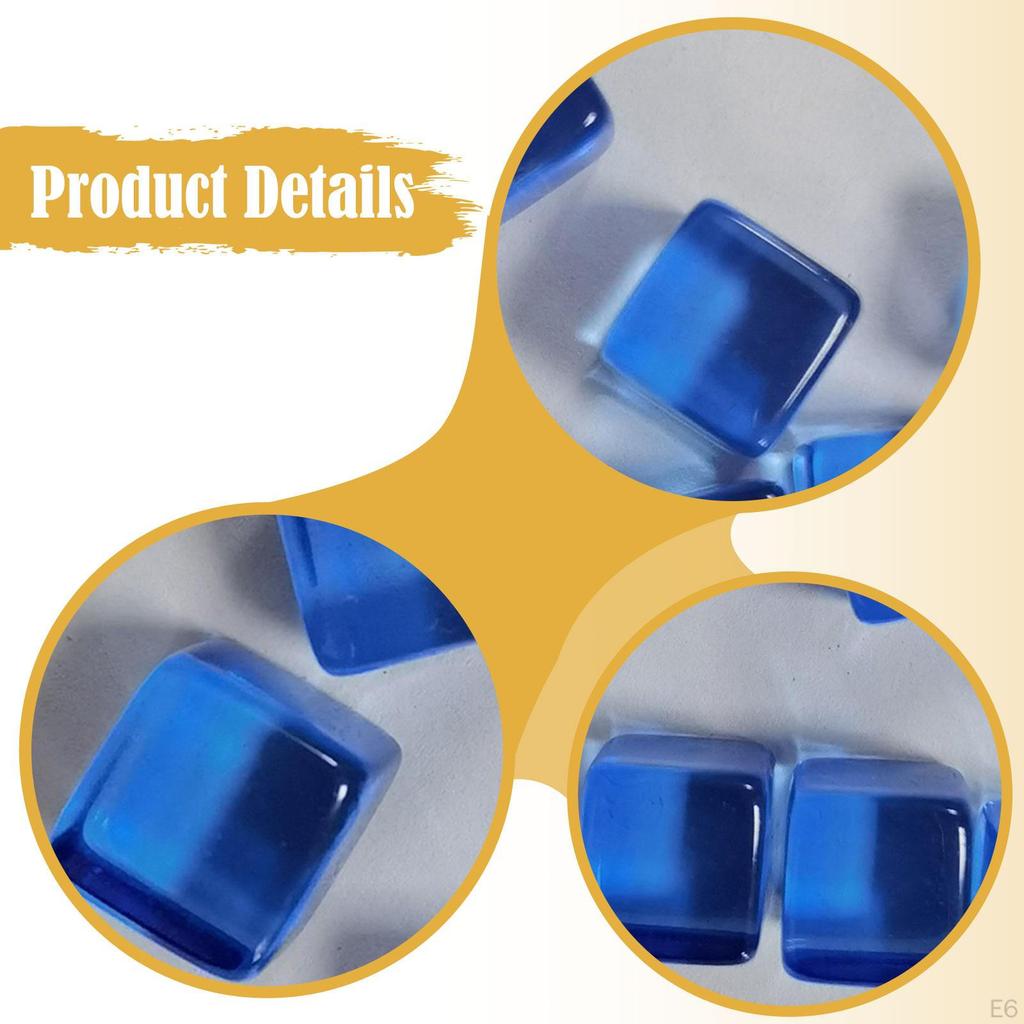 100 Pieces Acrylic Cubes Blank Dice DIY Learning Stacking Toy 1cm Board Game Building Blocks for