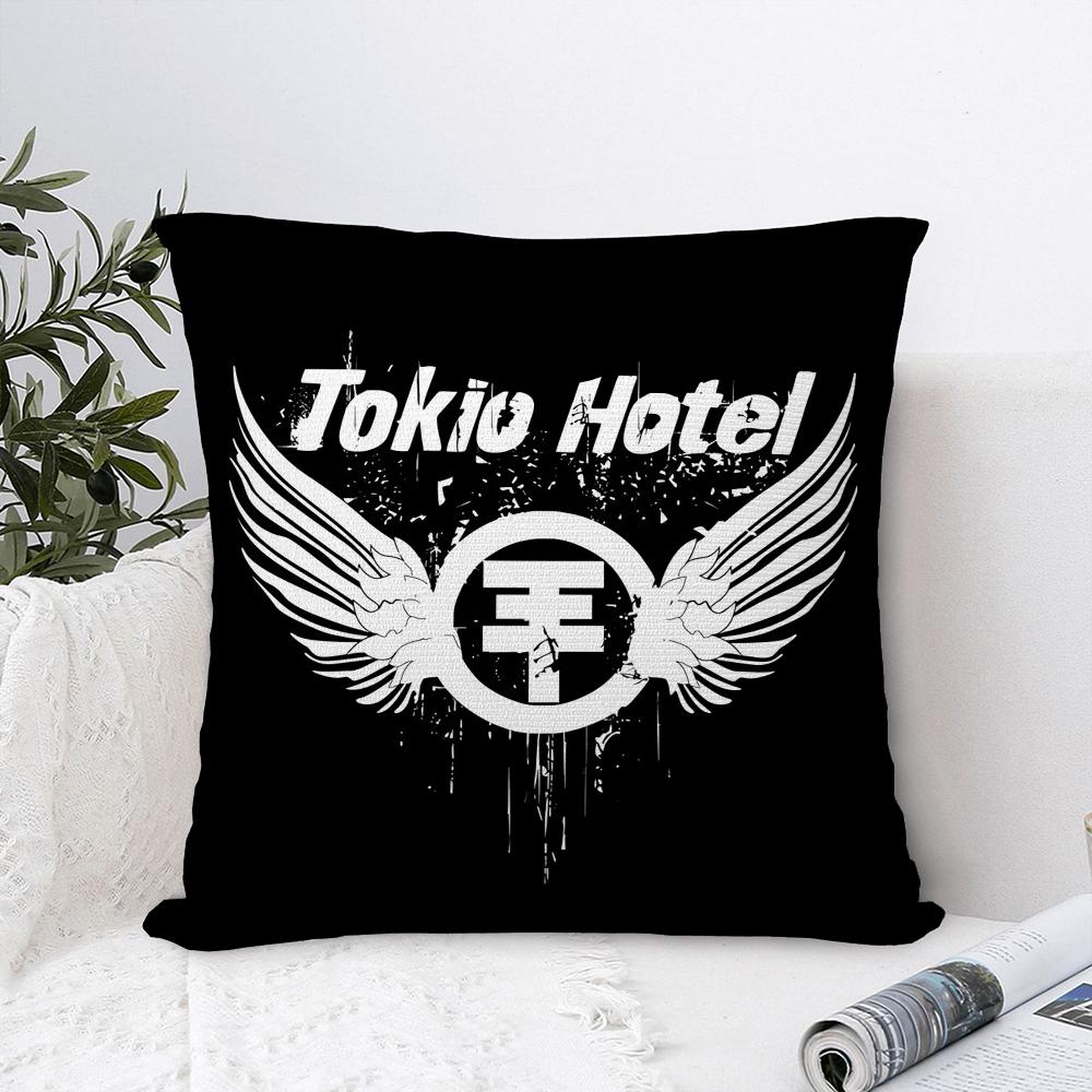 Подушка-обнимашка T-Tokio H-Hotel Наволочка Декоративная для дивана Домашняя Двусторонняя печать Плюшевая Квадратная Наволочка для подушки Декор Подушки Чехол