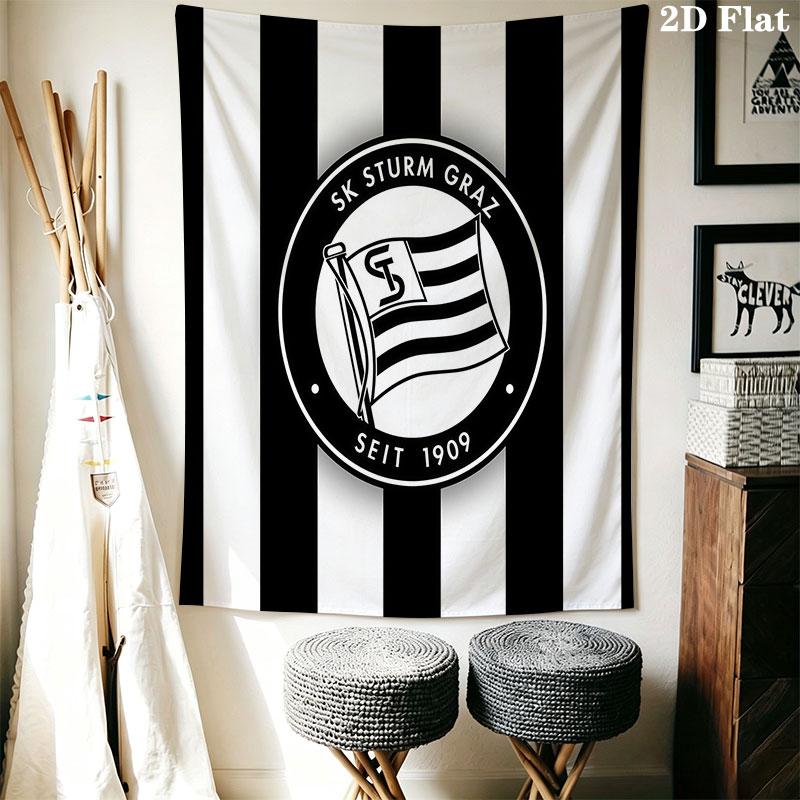 SK Sturm Graz club Wall Hanging Printed Fabric Blanket Decorative Tapestries for Bedroom Living Room Home Decor