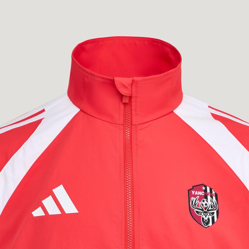 Adidas Jackets Unisex Bright Red/White Stand Collar Moderate Other