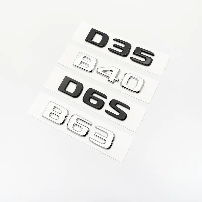 Silver Black Letters 550G 4X4 850 550 D35 B40 D6S B63 Emblem for Mercedes Benz Brabus G Car Trunk Rear W463 W464 Logo Sticker AU1